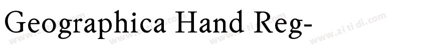 Geographica Hand Reg字体转换